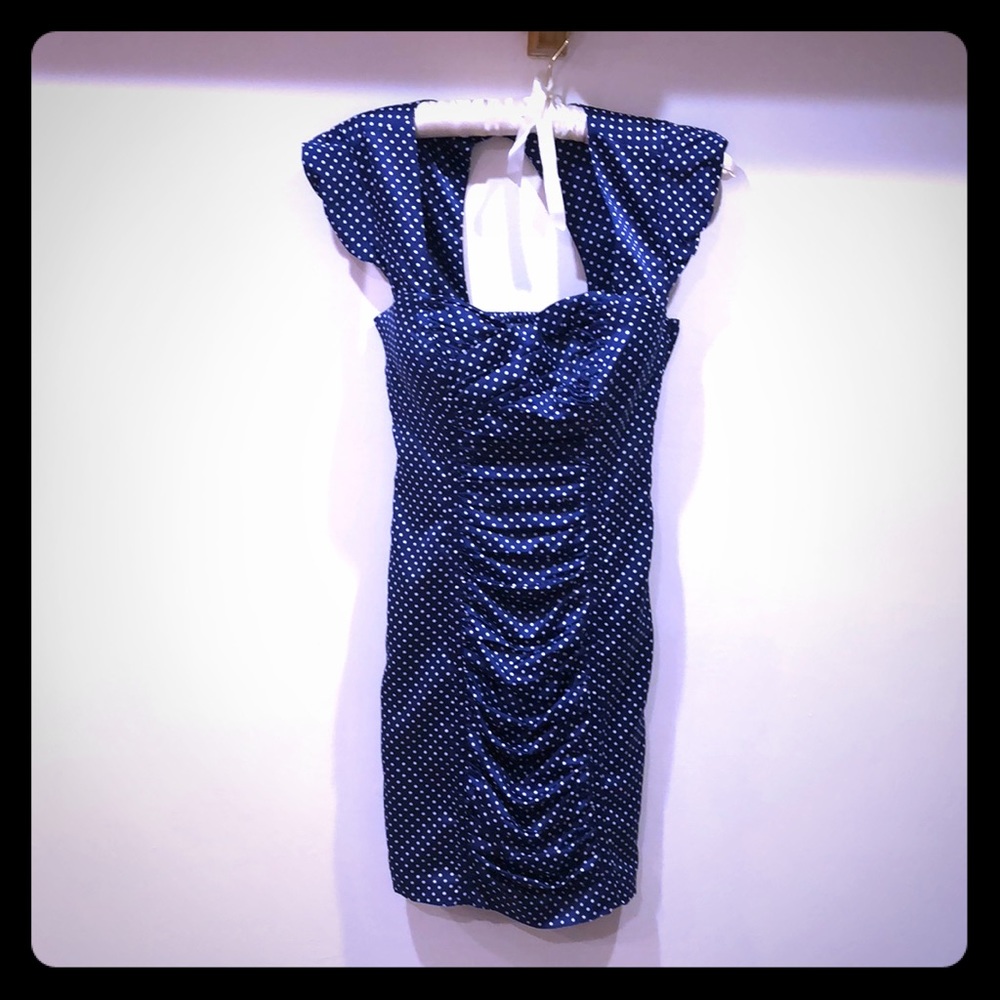 Guess stretch mini polka dot dress sz 4